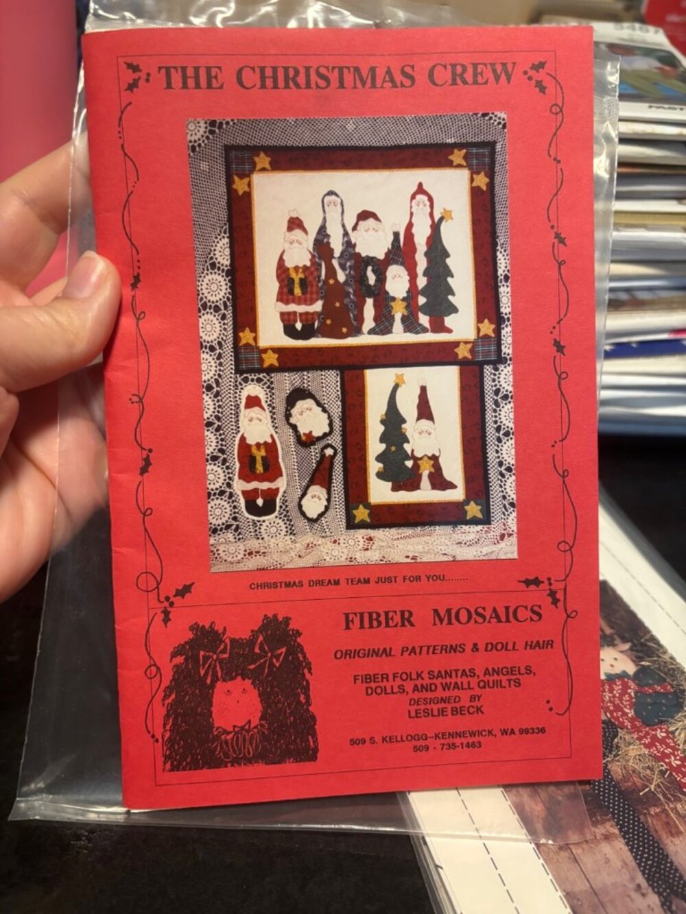Fiber Mosaics The Christmas Crew Original Pattern Set By Leslie Beck Holiday